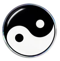 Yin Yang 3D Aufkleber Sticker Durchmesser 48mm
