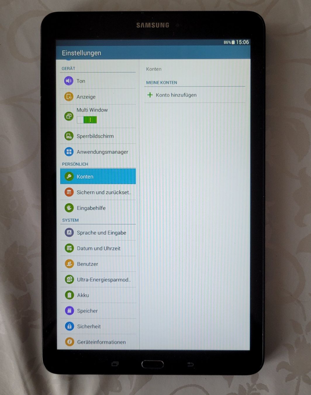 Samsung Tablet PC: Tablet Samsung Galaxy Tab E SM-T560 Schwarz – Defekt aus Dörflingen von tucson16 6