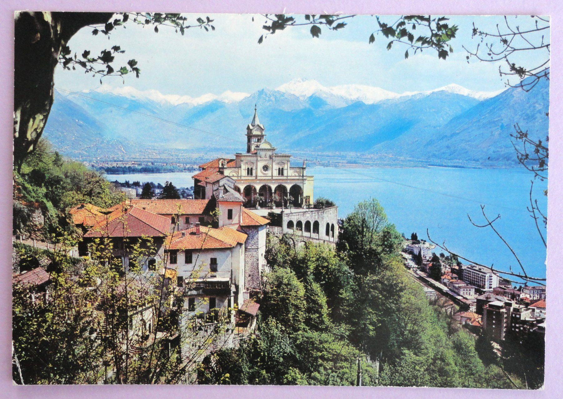 Cartoline postali: Locarno - Madonna del Sasso e panorama – Usato da Fétigny venduto da Billy2miny