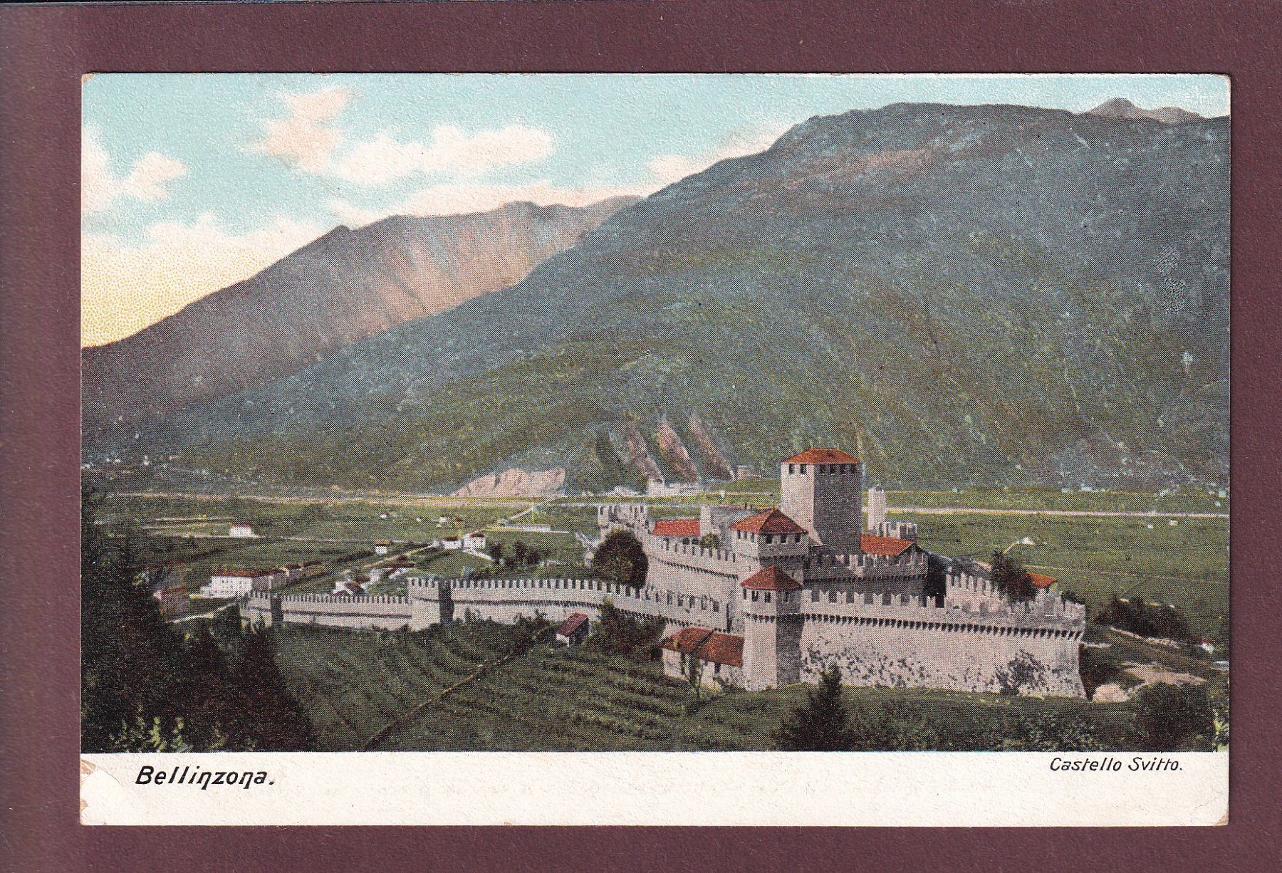 Ansichtskarten: BELLINZONA - Castello Svitto – Gebraucht aus Pully von nicecards
