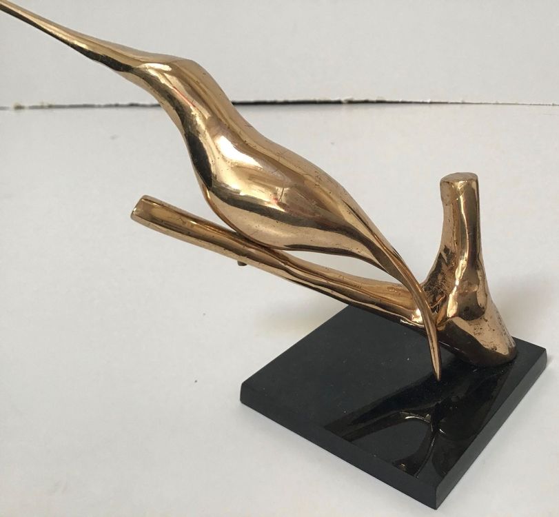 Sehr Interessante Vogel Bronze Skulptur 6