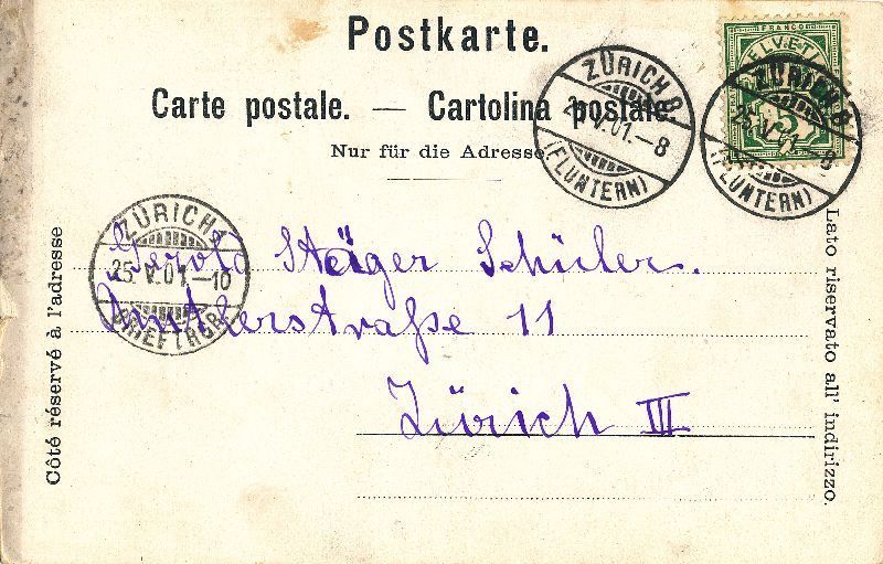 Cartoline postali: Zürich - Glockenaufzug Predigerturm – Usato da Emmenbrücke venduto da teestube 1