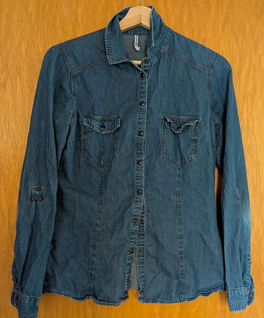 Stradivarius Camicette: Stradivarius Jeanshemd blau langarm – Usato da Winterthur venduto da sha_r2k2