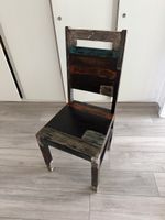Wooden chair WOLFMOEBEL multicoloured used condition