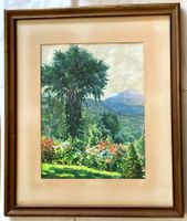 🌟 XL Aquarell Amerika USA Mt. Adams, sign. Cru, 1940er 🌟