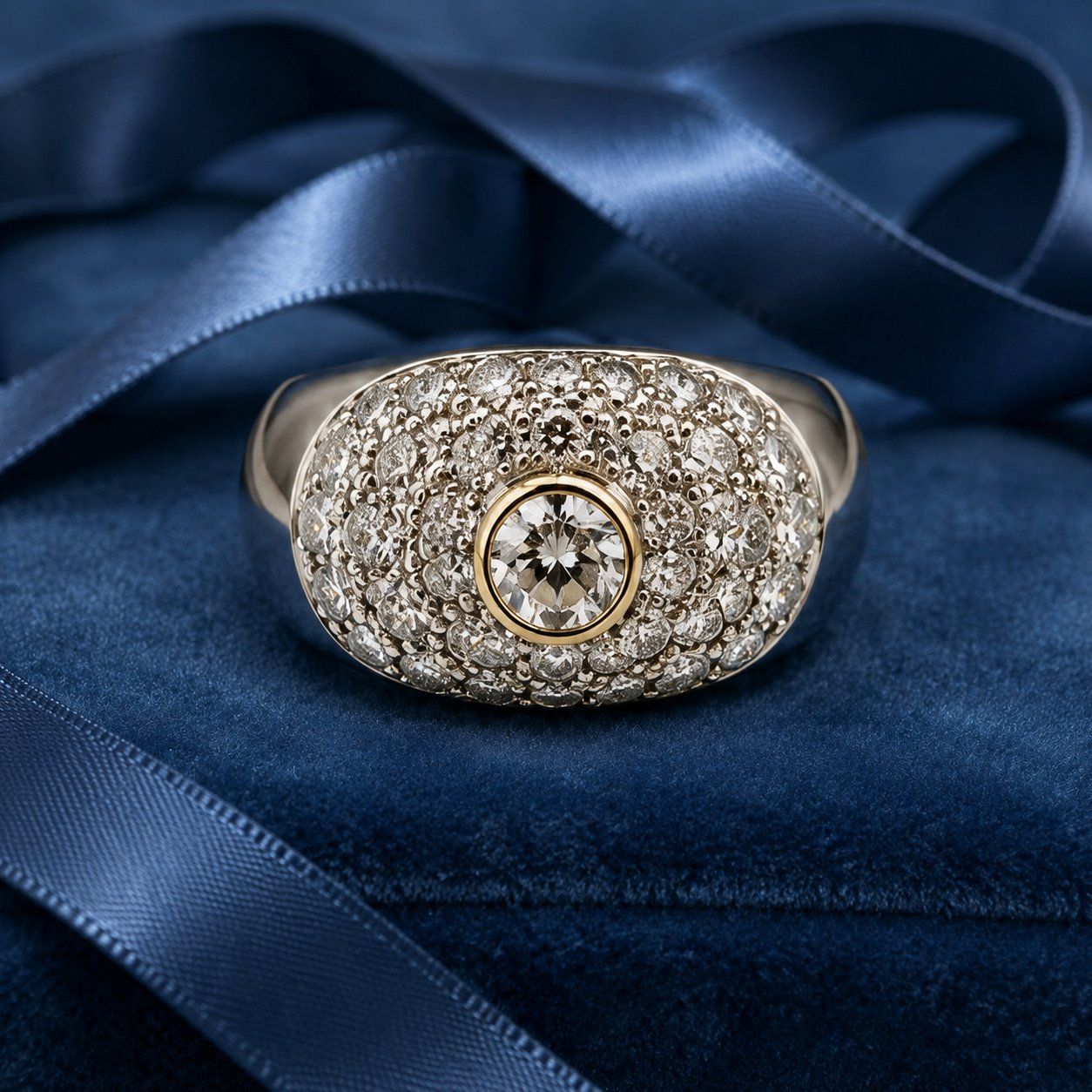 Bagues: Wunderschöner Diamantring mit einem zentralen Diamanten – D'occasion à Genève par Mycollection 2
