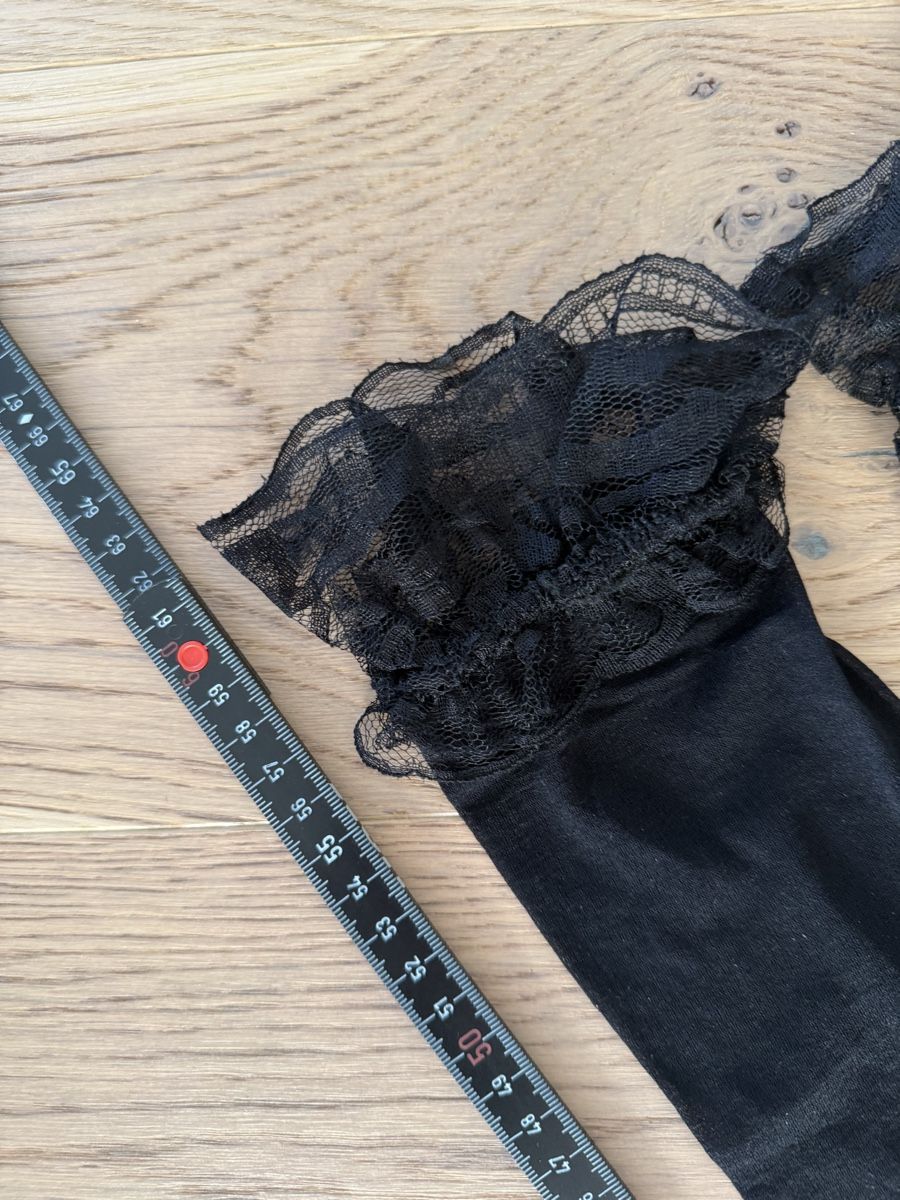 Calze: Schwarze Overknee-Strümpfe mit Spitzenbündchen – Nuovo e nell'imballaggio originale da Richterswil venduto da KAYLEIGH_77 3