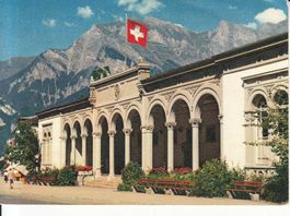 Bad Ragaz Dorfbad ca. 1950 mit Stabstempel