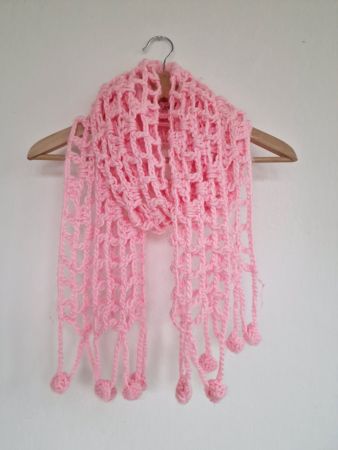 Mädchen Schal Rosa ca. 26cm x 180cm