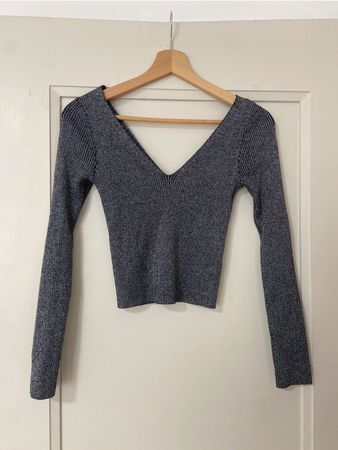 Top in Glitzer Look von H&M in Gr. S