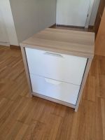 Nachttisch mit 2 Schubladen weiss