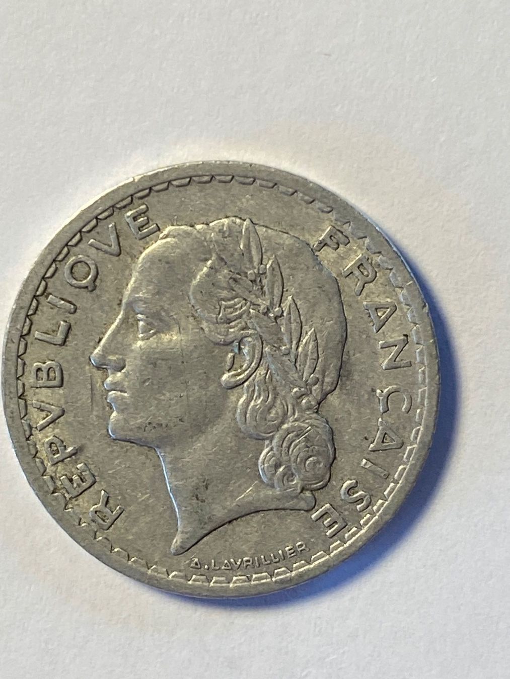 Tutti le monete: 5 francs 1945 republique francaise – Usato da Rosshäusern venduto da Reb_87sr