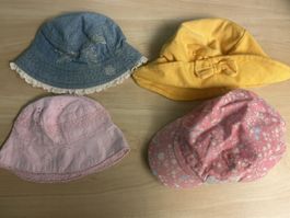 4 Sommerhütchen für Mädchen Gr. 62-68Top Zustand!