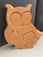 Puzzle Eule Holz massiv Handwerk 4-teilig
