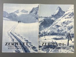 Prospekt Zermatt Wintersport / Broschüre Wallis