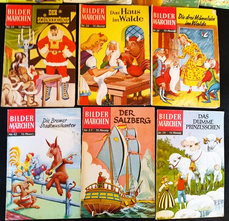 Bilder Märchen Comics Kinderbuch 1950/60 10 Stück Original (Gebraucht ...