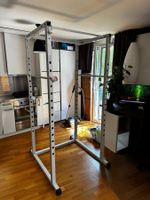 Gorilla Sports - Power Cage/Squat Rack - gebraucht - weiss