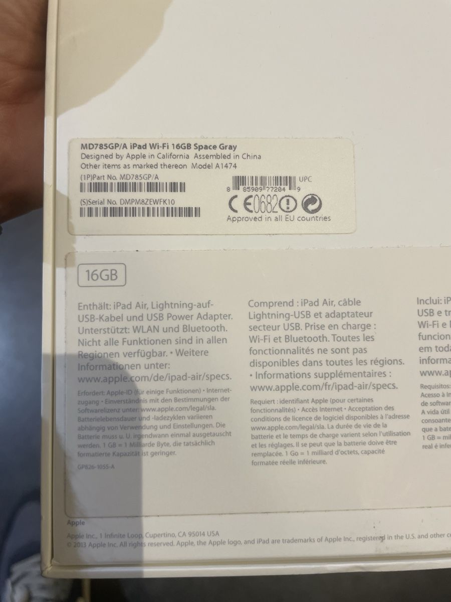 Apple Tablet PC: Ipad air – Neu (gemäss Beschreibung) aus Basel von Exceptnotes 1