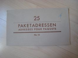Heftlein ALT Vintage 25 Paketadressen no.12