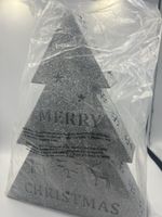 Silberne LED Tanne aus Metall, Weihnachtsdeko, Neu!