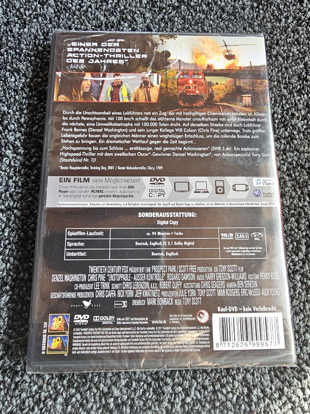 Tutti i DVDs: DVD Unstoppable - Ausser Kontrolle Neuverpackt – Nuovo e nell'imballaggio originale da Ruswil venduto da jan_bxl5 1