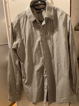 Esprit Collection Herrenhemd Slim Fit grün/weiss kariert