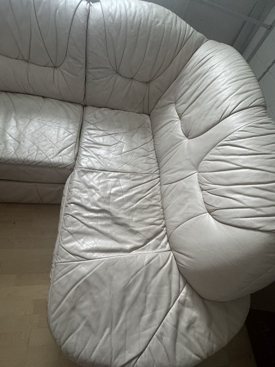 Divani: Cream Leather Corner Sofa with Storage - Bargain! – Usato da Bülach venduto da Hrica21 3