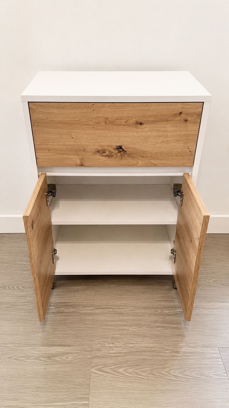Micasa Badezimmermöbel: Badezimmermöbel-Set 3-teilig – Weiss/Eichenoptik – Gebraucht aus Winterthur von Denzi 3