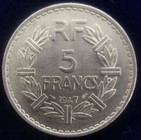 5 Francs Frankreich 1947 mit Porträt Marianne ab nur Fr. 1.-