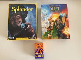 Scout + Splendor + Duel for Middle-Earth