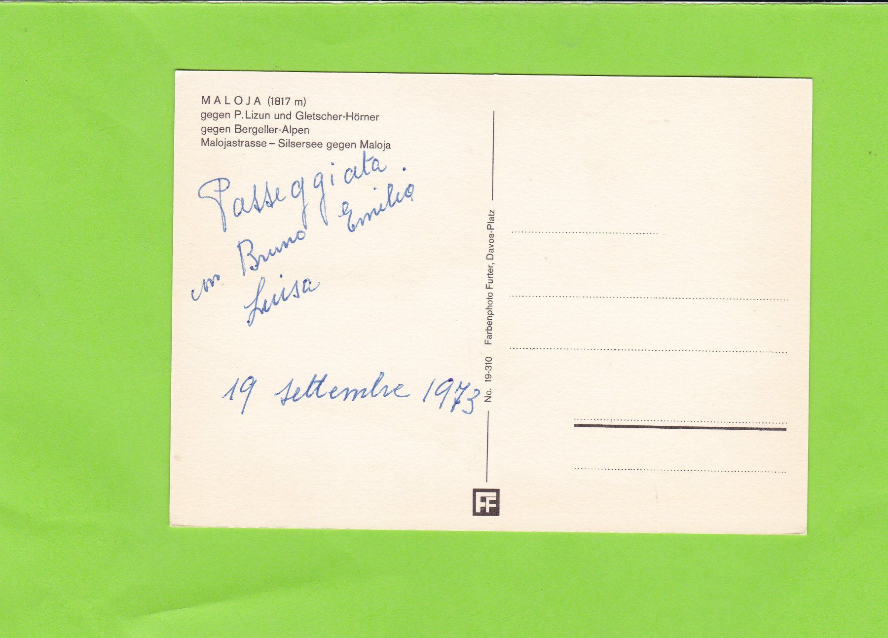 Cartoline postali: Postauto-Maloja – Usato da St. Peterzell venduto da neckertal 1