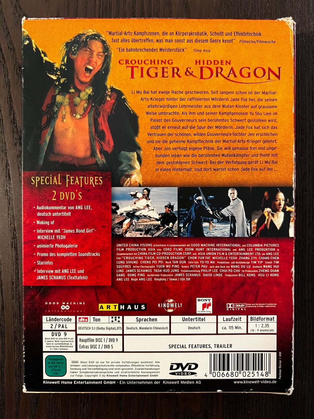 Alle DVDs: Crouching Tiger & Hidden Dragon – Gebraucht aus Zürich von FilmFreunde 1
