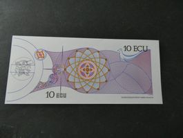 Spanien 1992, 10 Ecu    ungefaltet