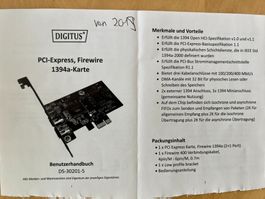 Digitus PCI-Express 1394a Karte von 2019