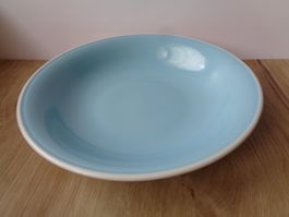 RÖSSLER BLAU HELLBLAU GROSSER TELLER Ø 27 ORIGINAL 60 ER JAH