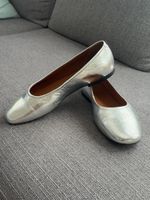 Ballerinas VAGABOND silber Grösse 39 Leder neuwertig