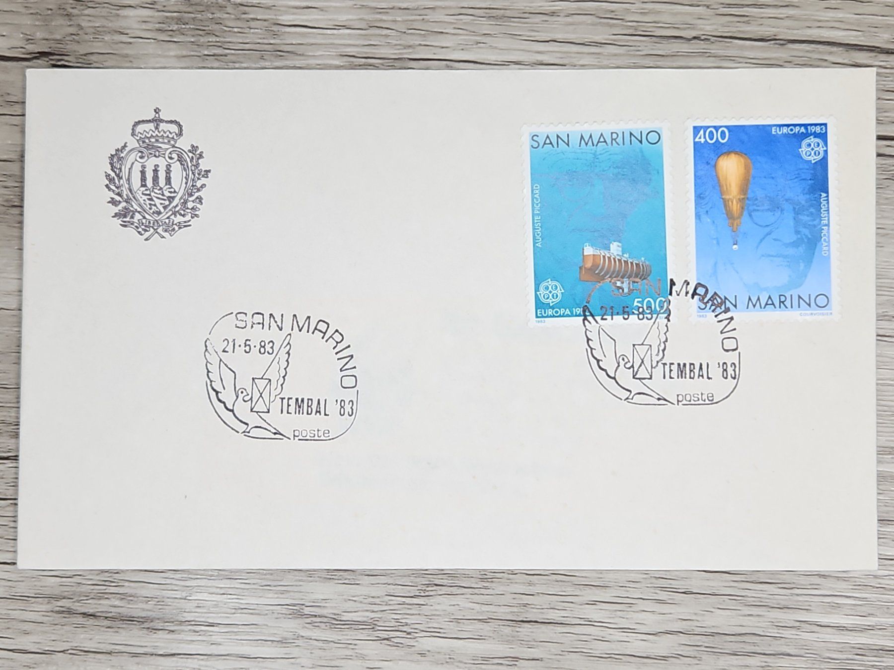 Tutti i francobolli: CL06 Enveloppe + Timbre San Marino 1983 – Usato da Cousset venduto da Patrick_Collections