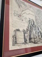 Antike Landkarte Schweiz, gerahmt