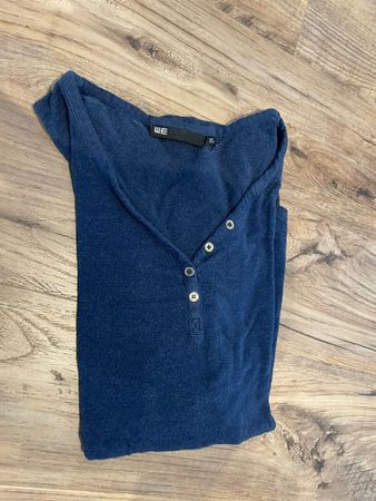 WE Damen Langarm T-Shirt, XS, blau, 