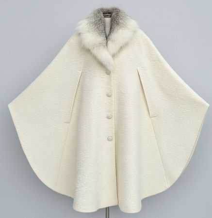 Blumarine cappotto in lana + mohair + volpe! taglia UNICA!
