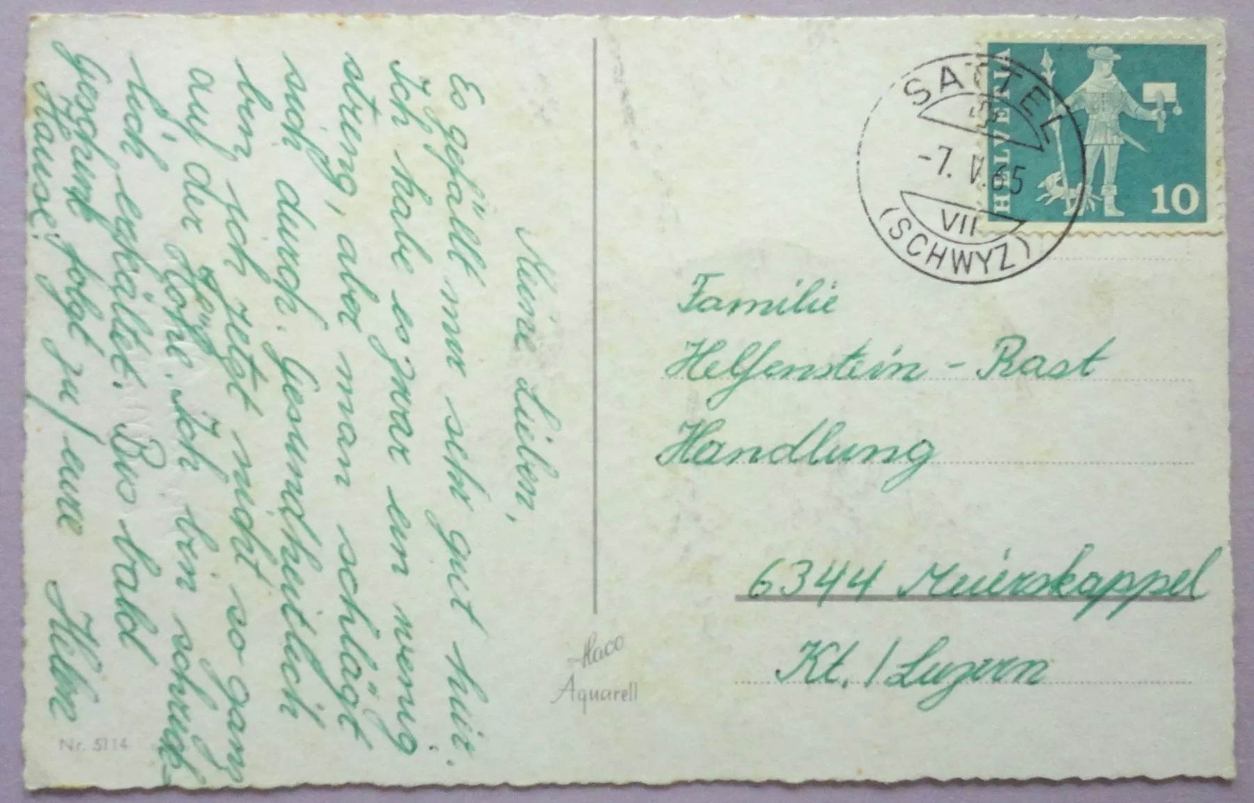 Cartoline postali: Der lieben Mutter zum Muttertag – Usato da Fétigny venduto da Billy2miny 1