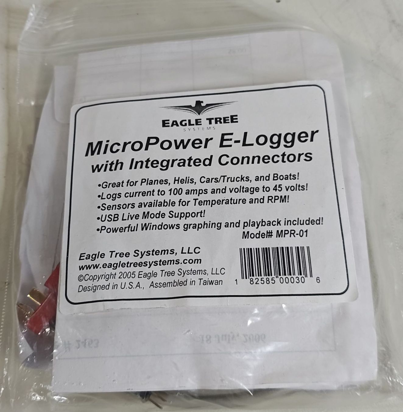 Ricevitori: Eagle Tree MicroPower E-Logger MPR-01 neu.(nov611) – Usato da Künten venduto da Schnaepplihuus