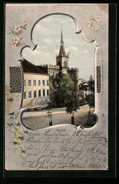 Cartoline postali: AK Bienne, Rosins, Strassenpartie – Usato da Berlin venduto da bartko-reher