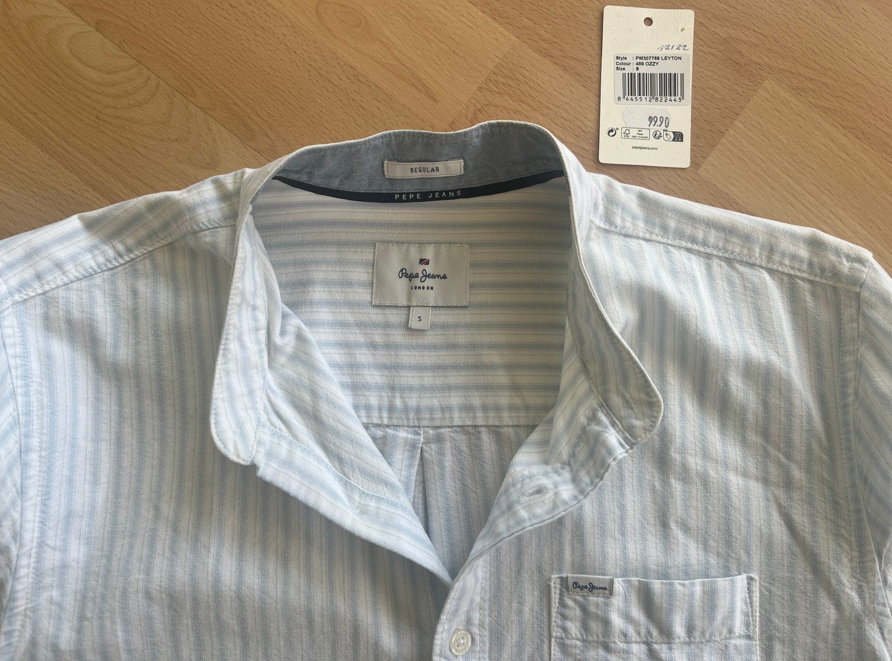 Pepe Jeans Camicie: Pepe Jeans Freizeithemd 'LEYTON' hellblau, Gr. S – Usato da Zürich venduto da fbsm 7