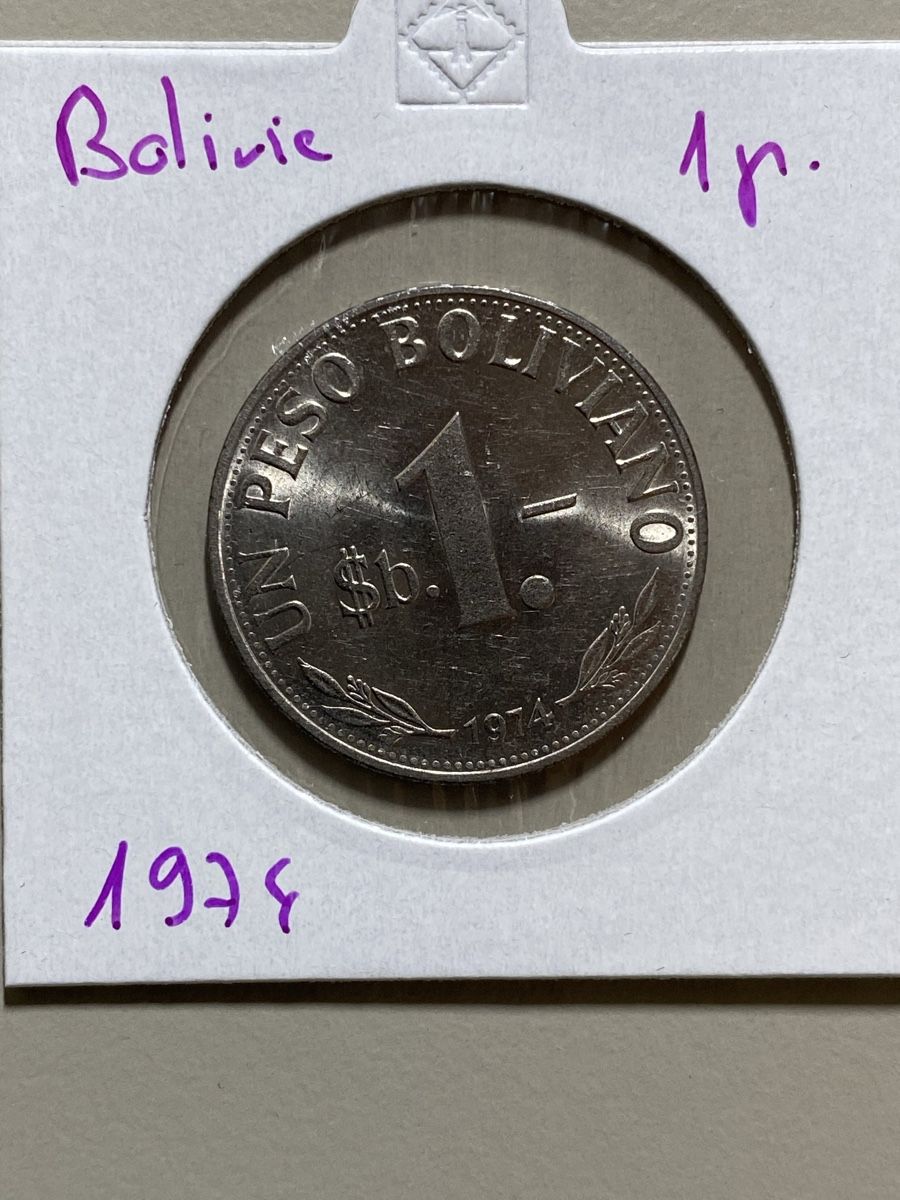 Tutti le monete: Bolivie - 1 peso - 1974 – Usato da Payerne venduto da Mike1682