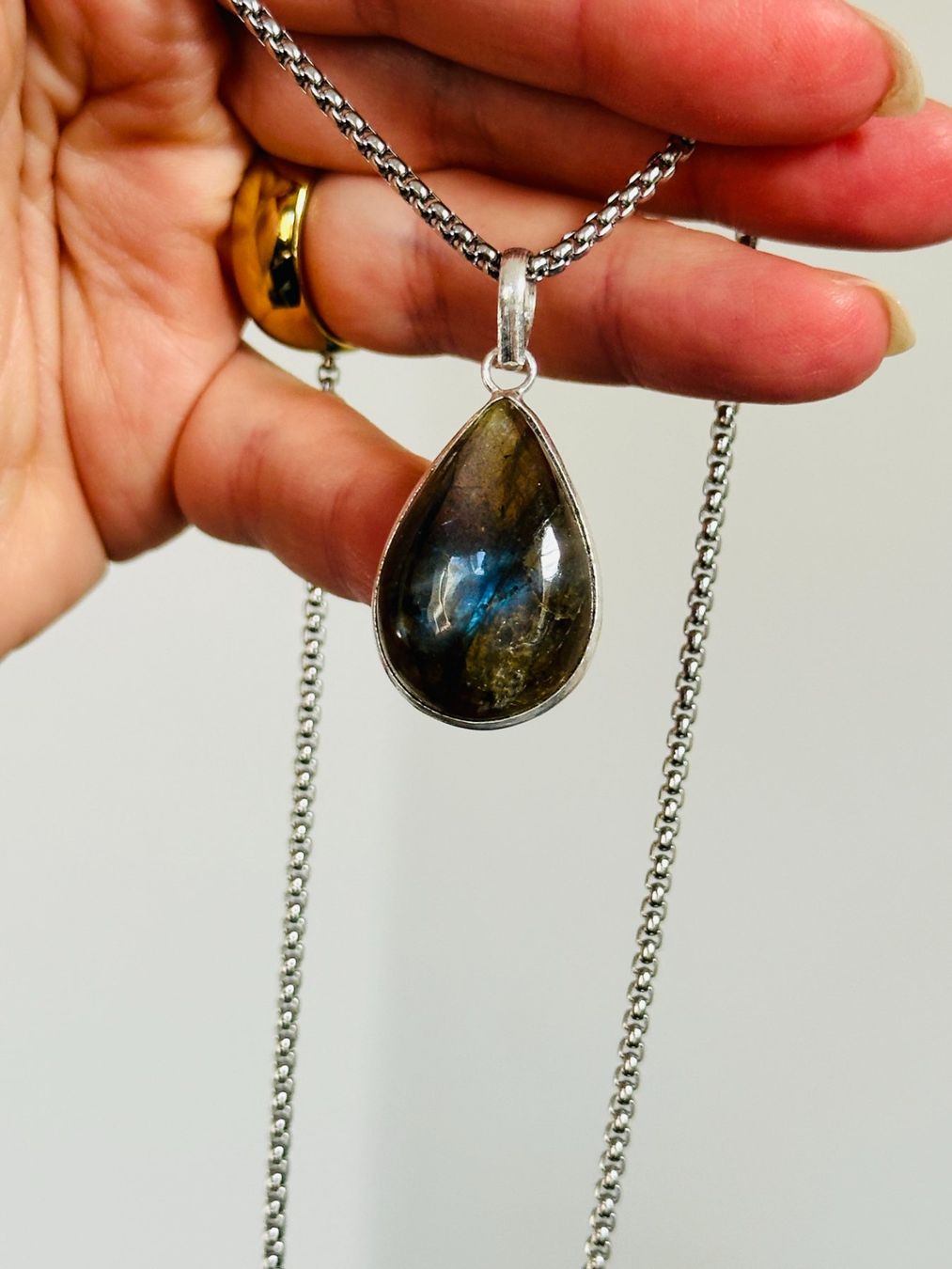 Catenine: Fashionable labradorite necklace – Nuovo e nell'imballaggio originale da Genève venduto da AGBERG 4