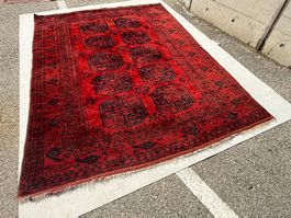 Ersari alter Teppich 280x215cm handgeknüpft sauber