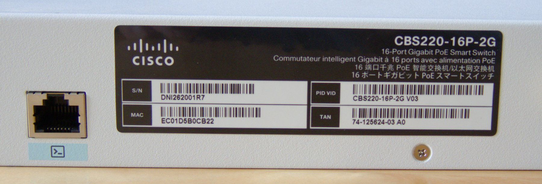 Cisco Hub & Switch: Cisco PoE+ Switch Cisco CBS220-16P-2G – Usato da Basel venduto da Degeb 3