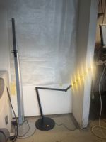 Stehleuchte und Tischleuchte LED Set Silber Schwarz(Koncept)