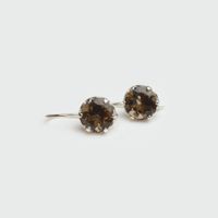 Ohrringe Silber 925 & Rauchquarz (090140.RQ)